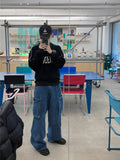 Beams Over Cargo Denim Pants