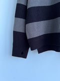 Stripe Warmer Knit Hood