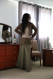 Suede layered skirt