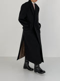 [unisex] Deep Slit Overfit Double Long Coat