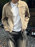 Western crop suede jacket