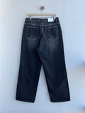 Side Cutting Black Denim