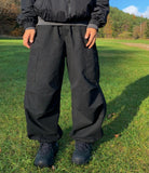 Patched Cotton American Casual Pants