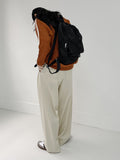 [unisex] Chino Two-Tuck Long Wide Pants