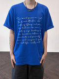 Script Lettering U Neck Over T-Shirt