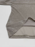 Velvet See-Through Mock Neck Polar Fleece T-Shirt