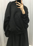 CROP TURTLE HOODIE