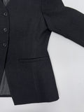 Twill Glass V-Neck Jacket