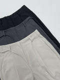 Hugo Belted One-Tuck Wide Slacks