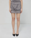 Draped Mesh Layered Mini Skirt