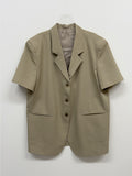 Log 3 Button Overfit Half Jacket