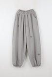 Leaf Stud Banding Jogger Pants