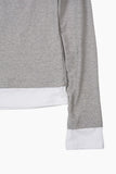 Modal two-tone layered long sleeves