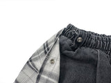 Check Skirt Bermuda Denim