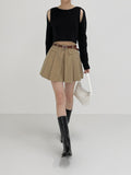 Forming double hole crop knit