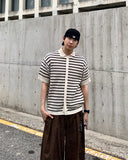 Chain Stripe Half Cardigan