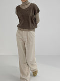 Slit Wool Turtleneck T-Shirt