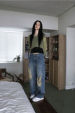Crop net net knit