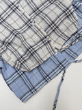 Check Seersucker Crop Shirt