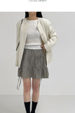 Frill Banding Flared Mini Skirt