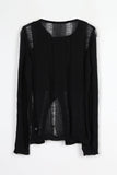 Damage Sleeveless Cardigan Set