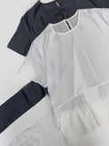 [Short Sleeve Ver] Diamond Frill Wrap Blouse