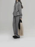 Uni Ribbed Knit Setup Pants