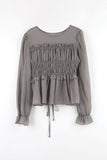 Bebe Frill See-Through Blouse