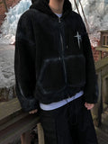 Domble star semi crop fleece