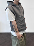 Crop Washer Pocket Hood Vest