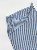 Tencel Striped Boat Neck Sleeveless