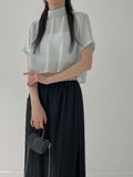 Tia Layered Nylon Wide Pants