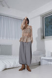 double waist pintuck slacks