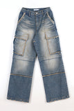 Fringe sand cargo denim