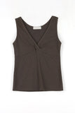 V rib sleeveless top