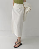 Lauder linen H-line long skirt