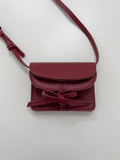 Ribbon Leather Card Wallet