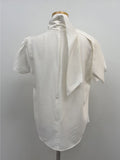 [Short Sleeve Version] Charming Tie Puff Blouse