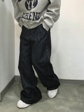 Nordic Slub Wide Flare Denim Pants