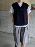 Checker Pattern Knit Vest