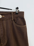Herringbone stitch denim