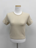 Roll-up Short Sleeve Crop T-Shirt