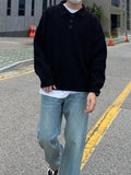 Collar Button Over Knit