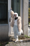 Padding reversible) hood fur jacket