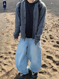 Amore curved stripe denim