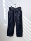 Edge raw straight denim