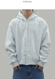 Double Button Hood Zip Up