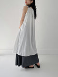 Backhaul Linen Sleeveless Flare One Piece
