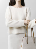 [Premium] Whole Garment Raglan Crop Knit