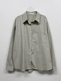 Maroon Stripe Loose-Fit Shirt